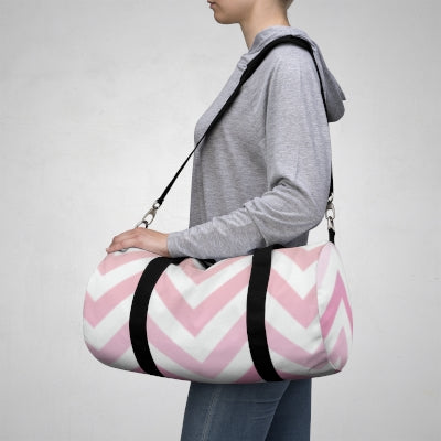 Pink, Purple and White Chevron Duffel Bag