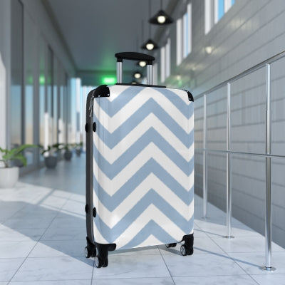 Blue Chevron Suitcase