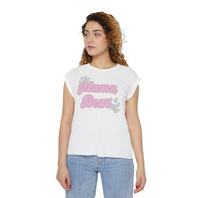 Mama Bear - Flowy Rolled Cuffs Muscle Tee