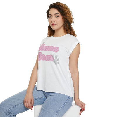 Mama Bear - Flowy Rolled Cuffs Muscle Tee